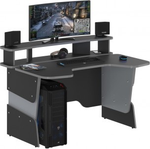 Геймерский стол SKILLL STG 1390 Антрацит/Металлик 1360х1000х925