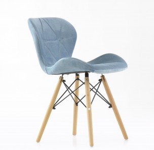 Стул Butterfly велюр серо-голубой