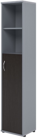 Шкаф колонка с глухой средней дверью СУ-1.6(R) Венге/Металлик 406*365*1975