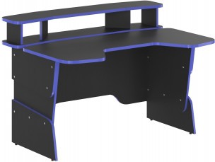 Стол компьютерный игровой STG 1390 Антрацит/Дельфт (Синий) 1360х1000х856/920/984