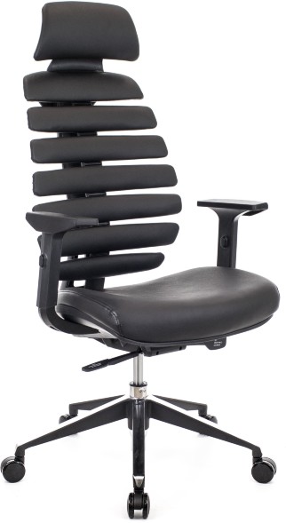 Кресло Everprof Ergo Black Кожа 