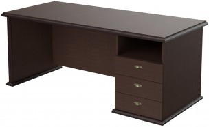 Стол руководителя однотумбовый RDT 188(R) Венге Магия 1800х800х750