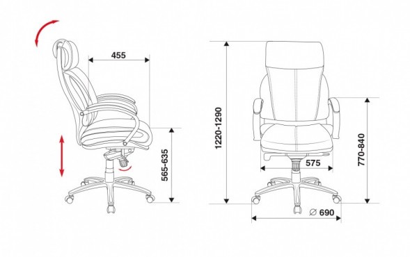 Кресло руководителя Бюрократ T-9904SL