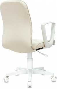 Кресло Бюрократ CH-W327 слоновая кость OR-10 эко.кожа крестов. пластик пластик белый