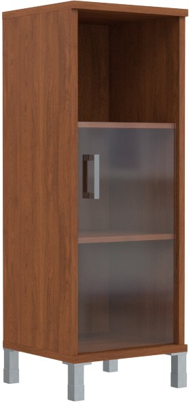 Шкаф-колонка средняя с малой стеклянной дверью B 421.5 Орех Ггарда 475х450х1286