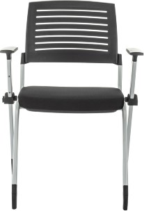 Стул Бюрократ X-Click черный на ножках металл серый