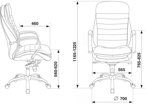 Кресло руководителя Бюрократ T-9950/BLACK/КОЖА