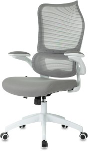 Кресло руководителя Бюрократ Sigma WH 1 серый сетка/ткань крестов. пластик пластик белый