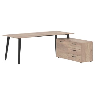 Стол руководителя с тумбой JCT 2018(R) 2000х1800х750 JAY