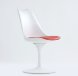Стул Tulip style белый с красной подушкой 