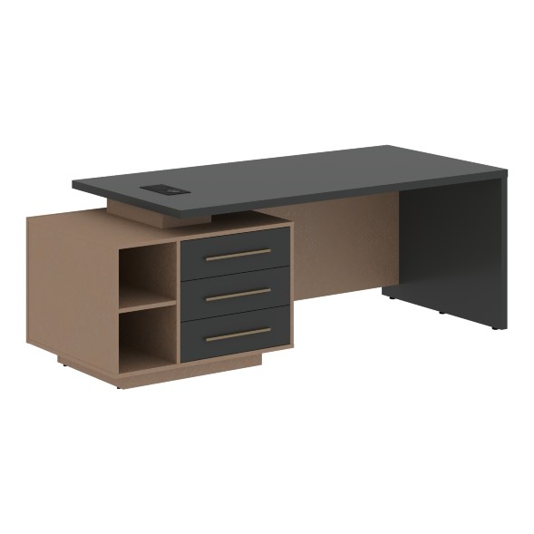 Стол руководителя с тумбой VCT 2190(L) 2100х900х750 VELION